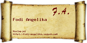 Fodi Angelika névjegykártya